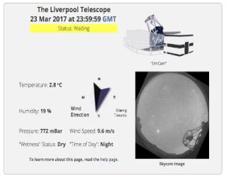 Weather Snapshot page