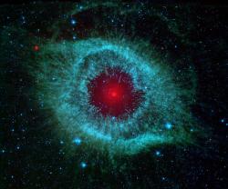 Infra-red image of the helix nebula taken by Spitzer