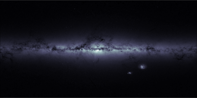 Gaia map of the star density of the Milky Way