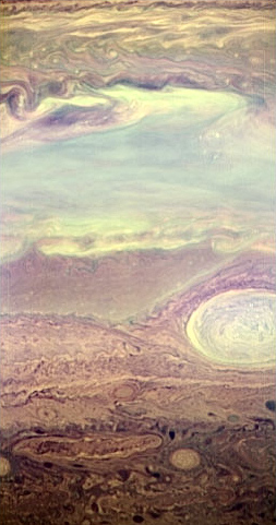 Infrared photograph of Jupiter's atmosphere by New Horizons