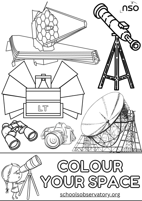 Colour Your Space: Telescopes Worksheet